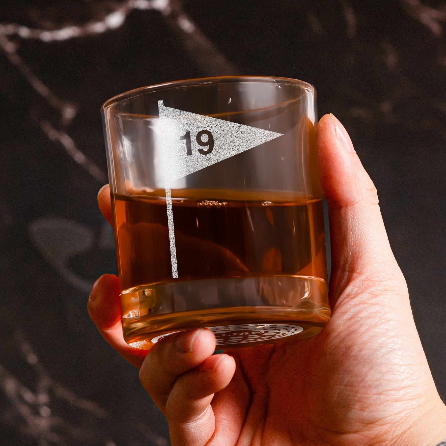 19Th Hole - For Golfers, Golf Lovers, Husband, Dad, Grandpa - Personalized Whiskey Glass