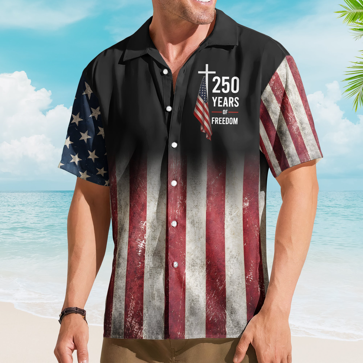 250 Years American Flag - Hawaiian Shirt
