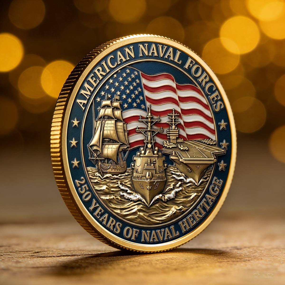 250 Years American Naval Forces - Coin