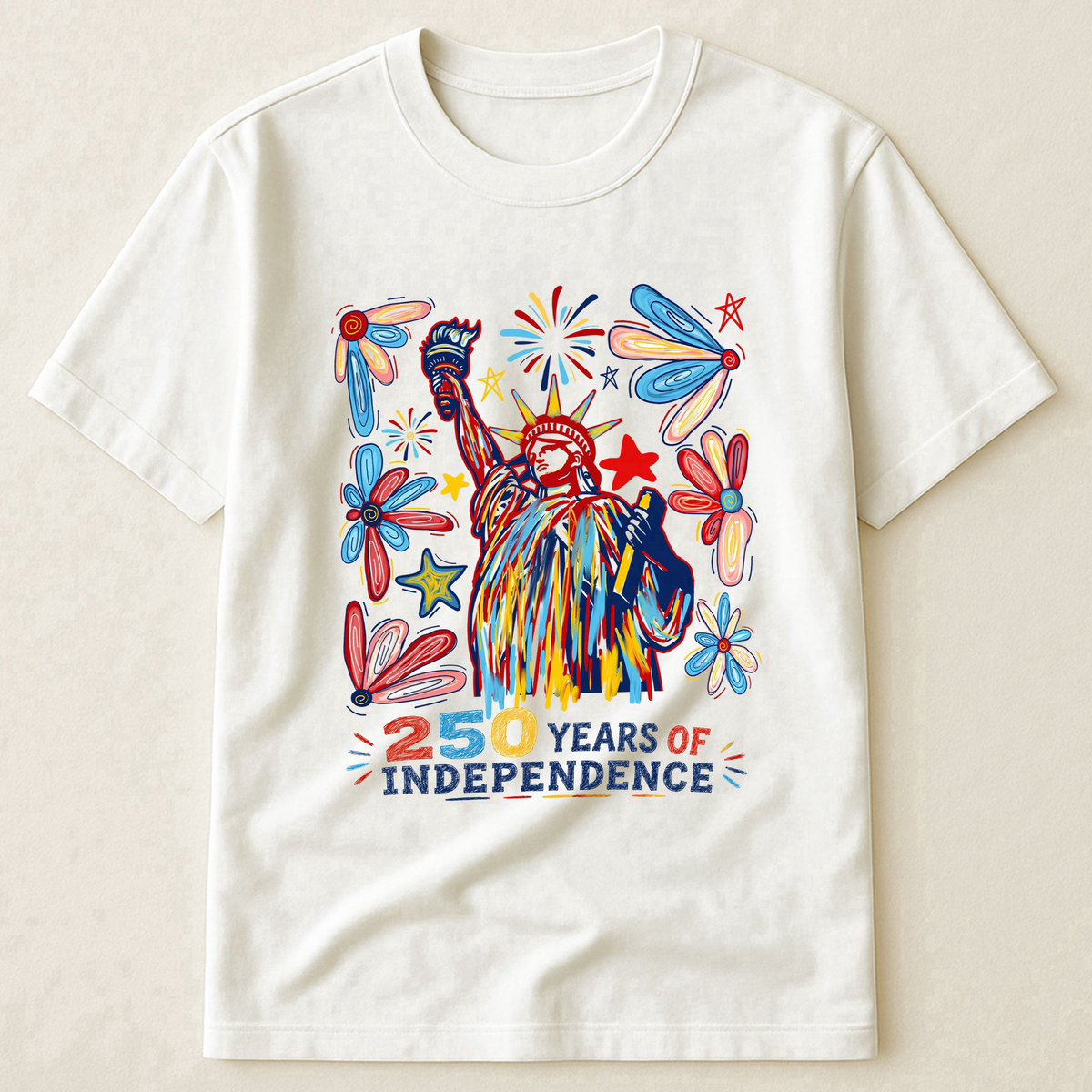 250 Years Independence Retro Style Colorful - Shirt