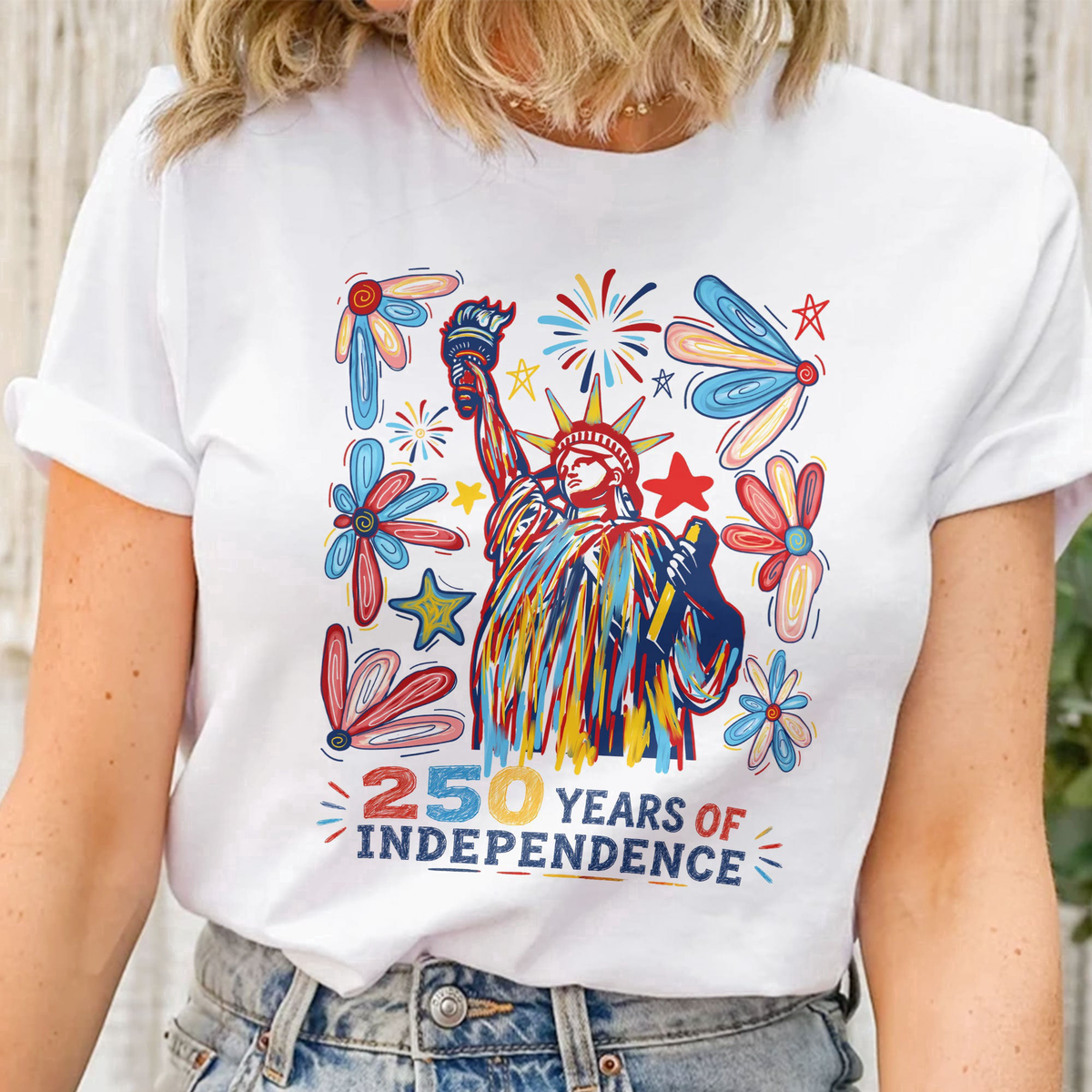 250 Years Independence Retro Style Colorful - Shirt