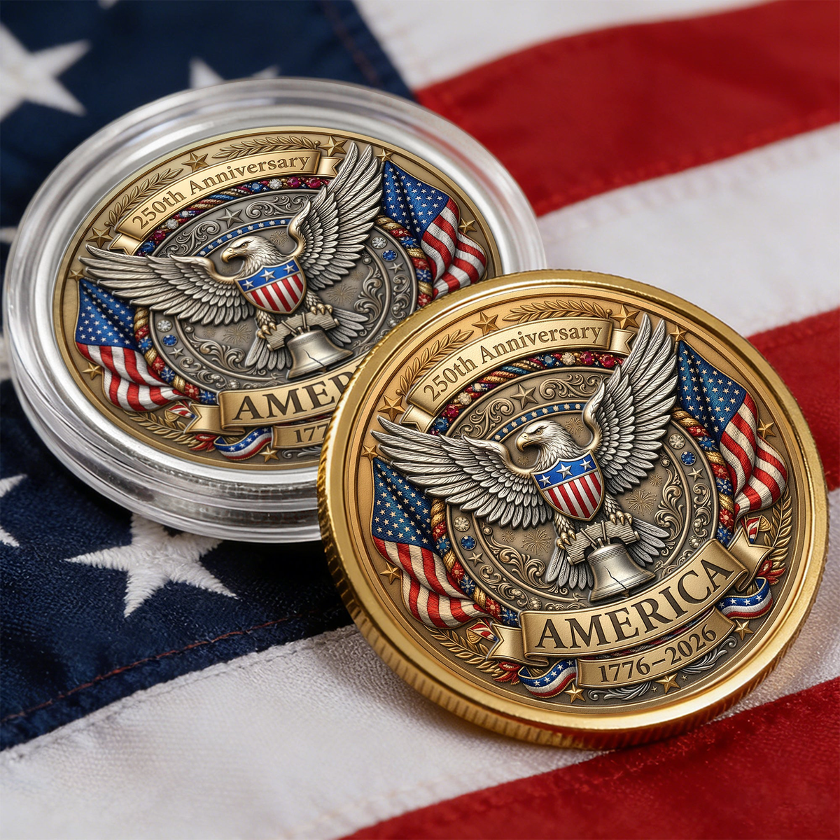 250 Years Of Freedom American Eagle Liberty Bell - Coin