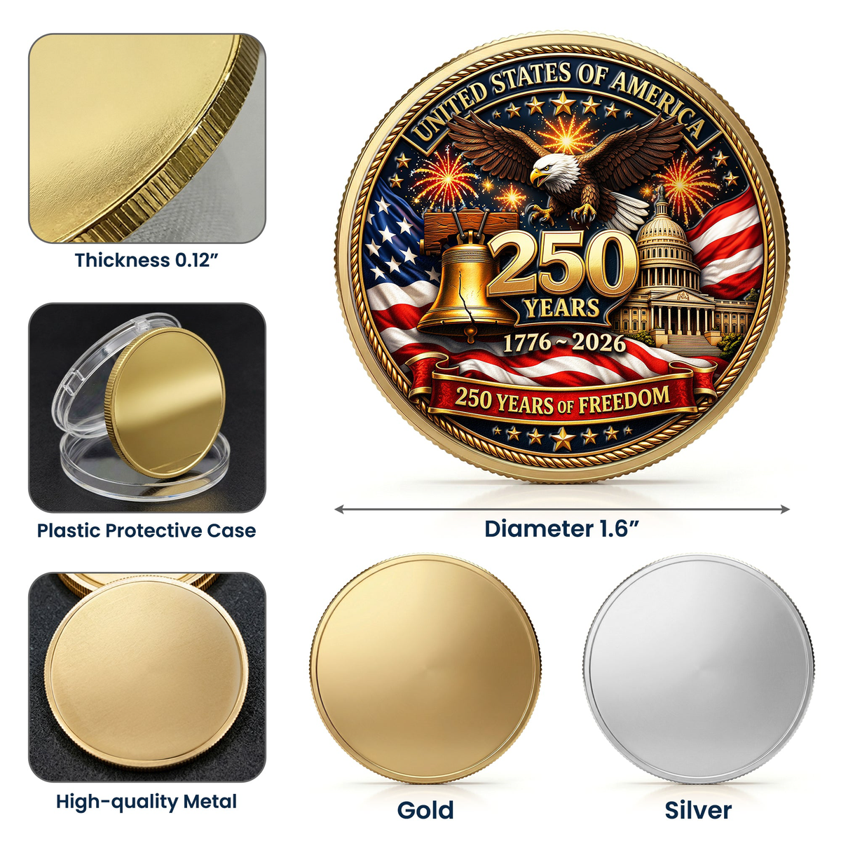 250 Years Of Freedom - Coin
