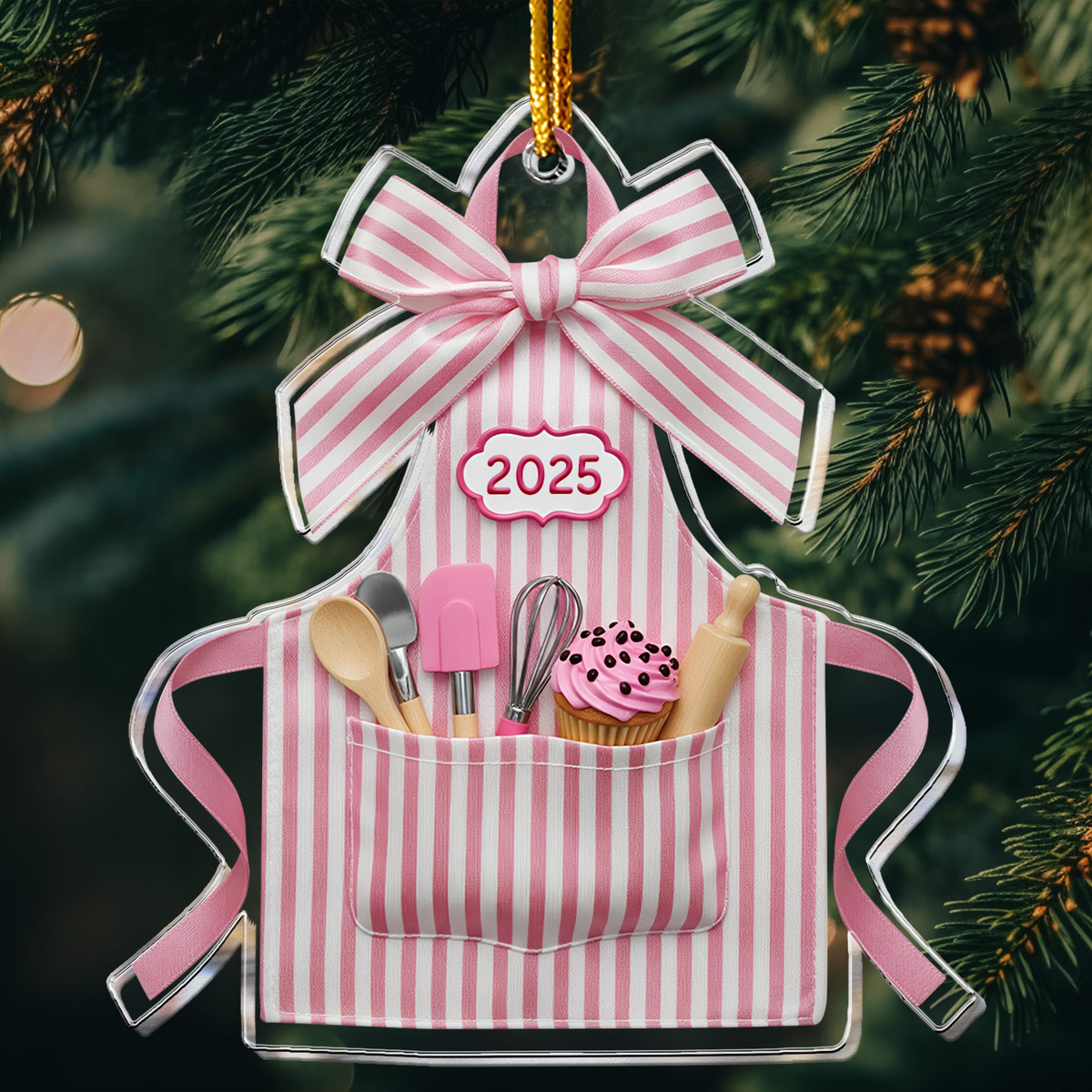 2D Flated Baker Christmas Gifts - Acrylic Ornament