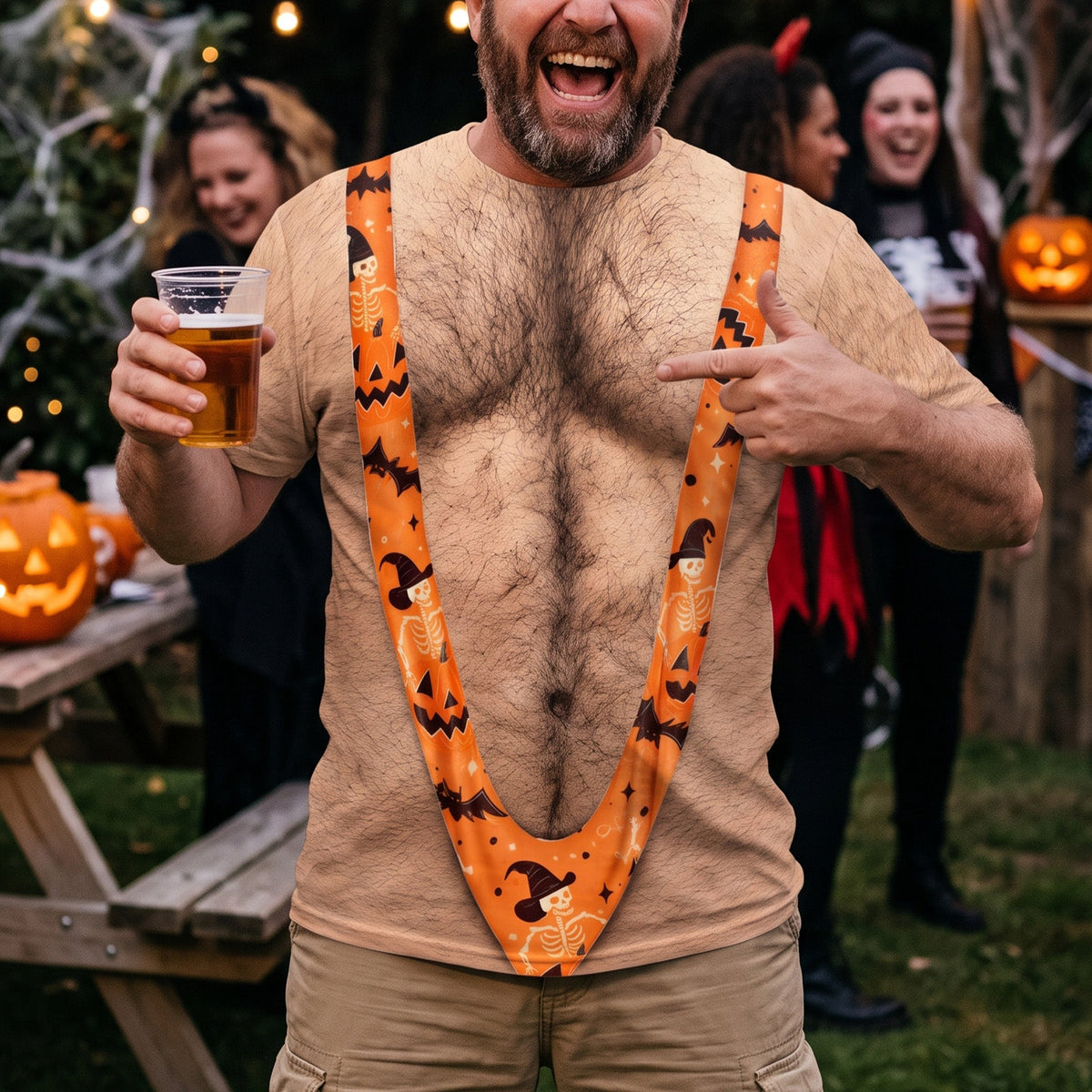 3D Hairy Body Swimsuit For Halloween - Personalized Shirt