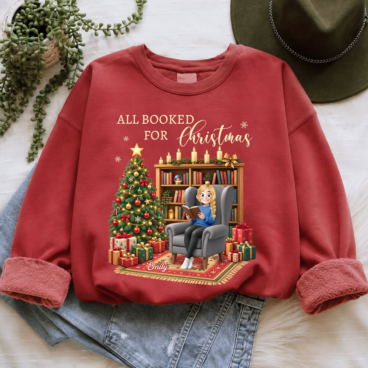 All_Booked_For_Christmas_Gift_For_Book_Girlie_Book_Lovers_Personalized_Shirt_2