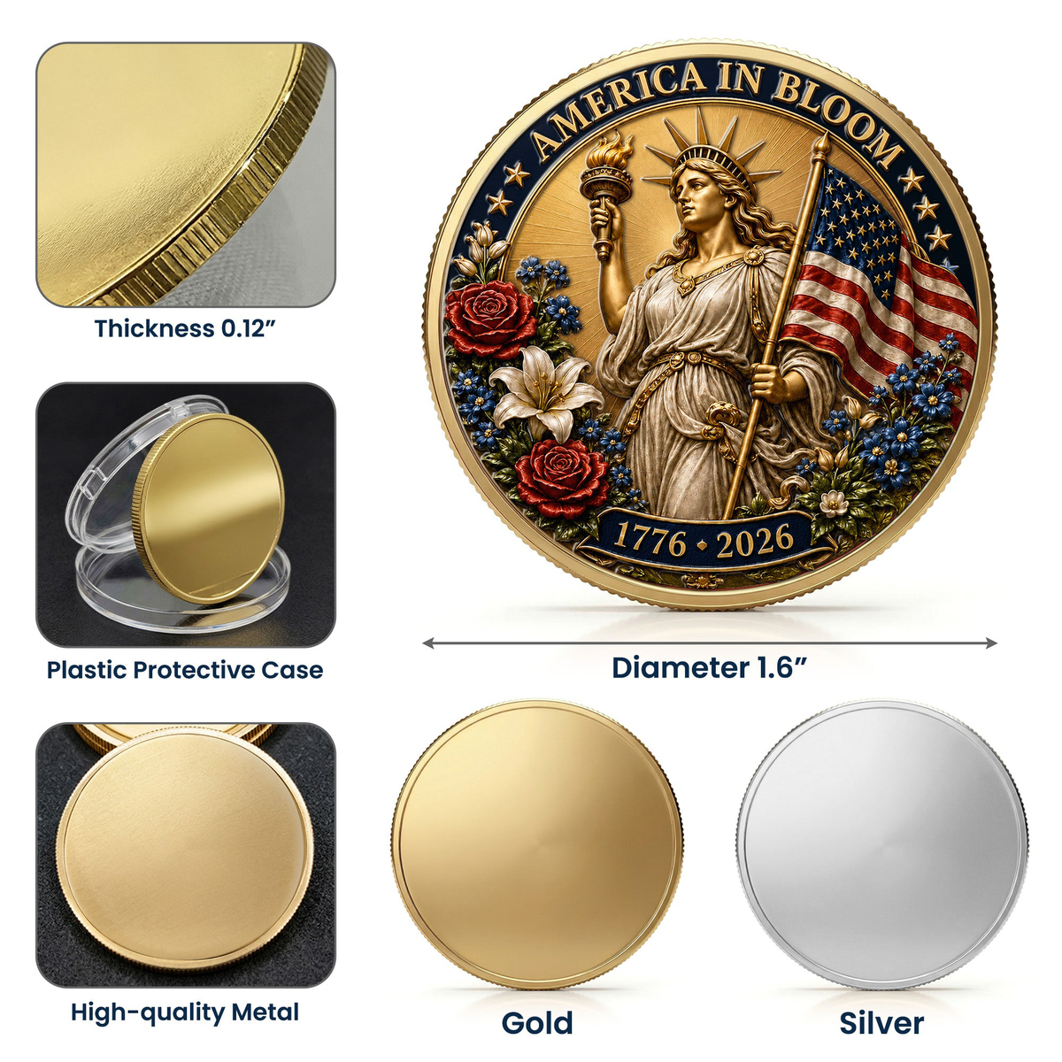 America In Bloom - Coin