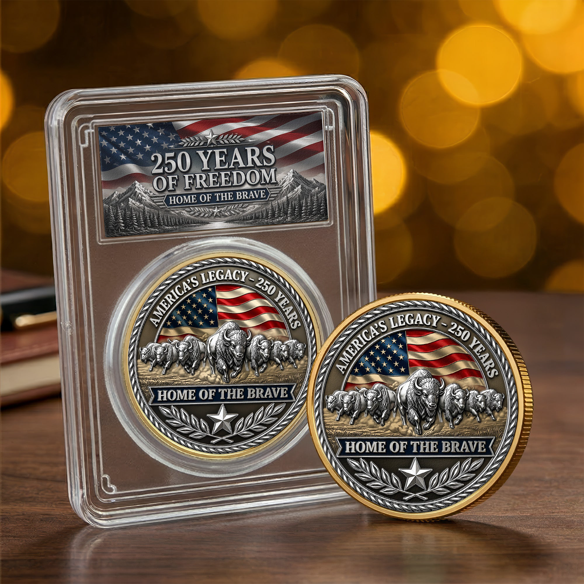 America's Legacy 250 Years Bison - Coin