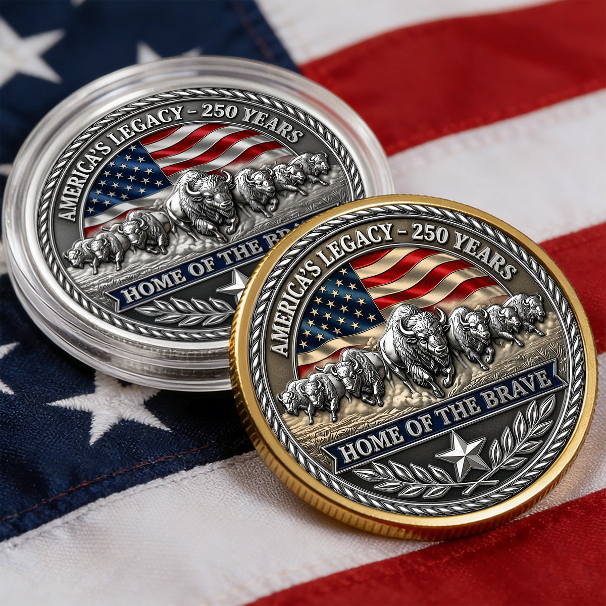 America's Legacy 250 Years Bison - Coin