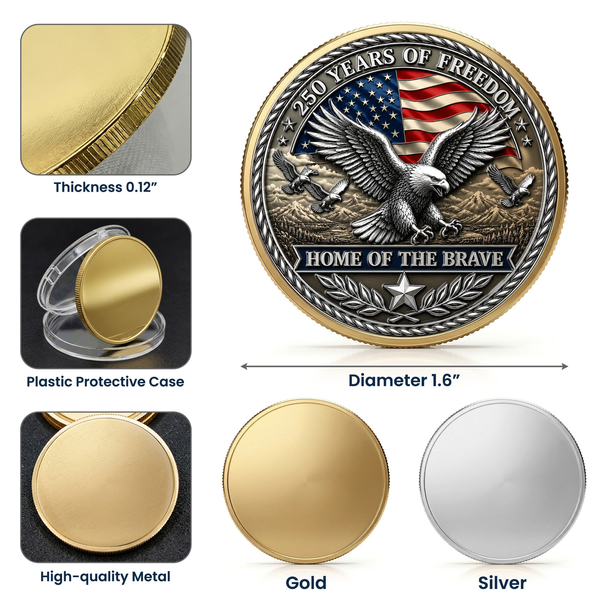 America's Legacy 250 Years Bald Eagle - Coin