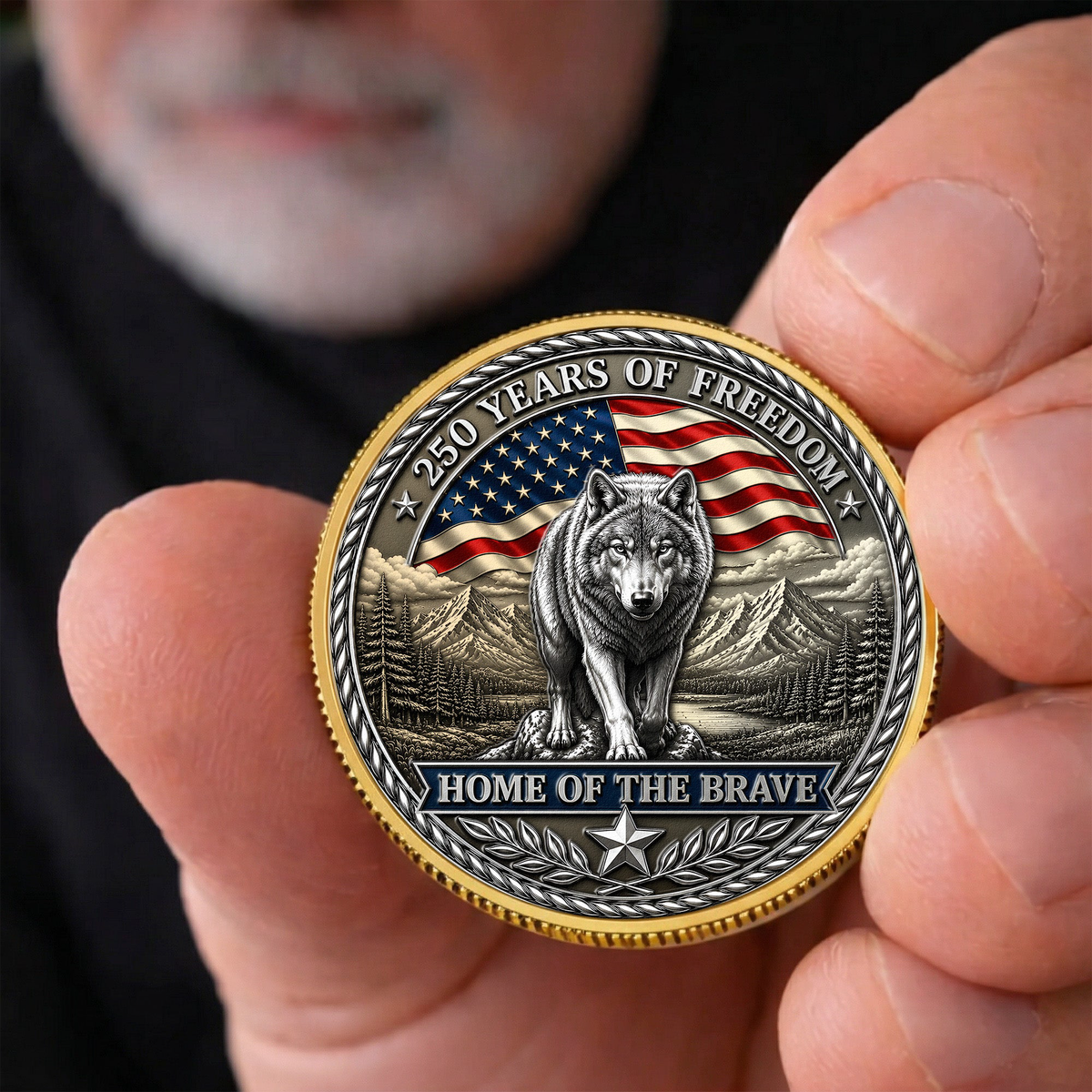 America's Legacy 250 Years Wolf - Coin