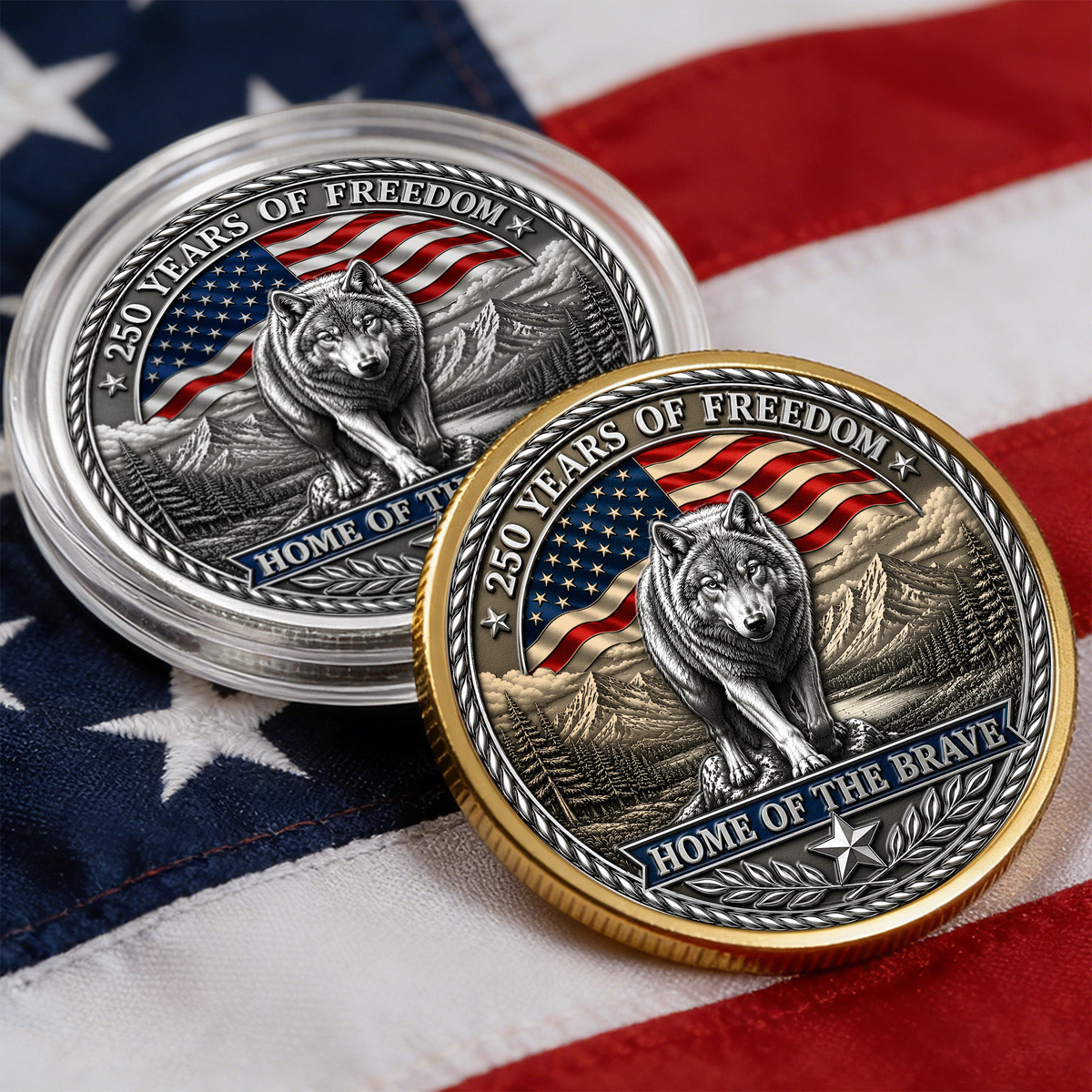 America's Legacy 250 Years Wolf - Coin