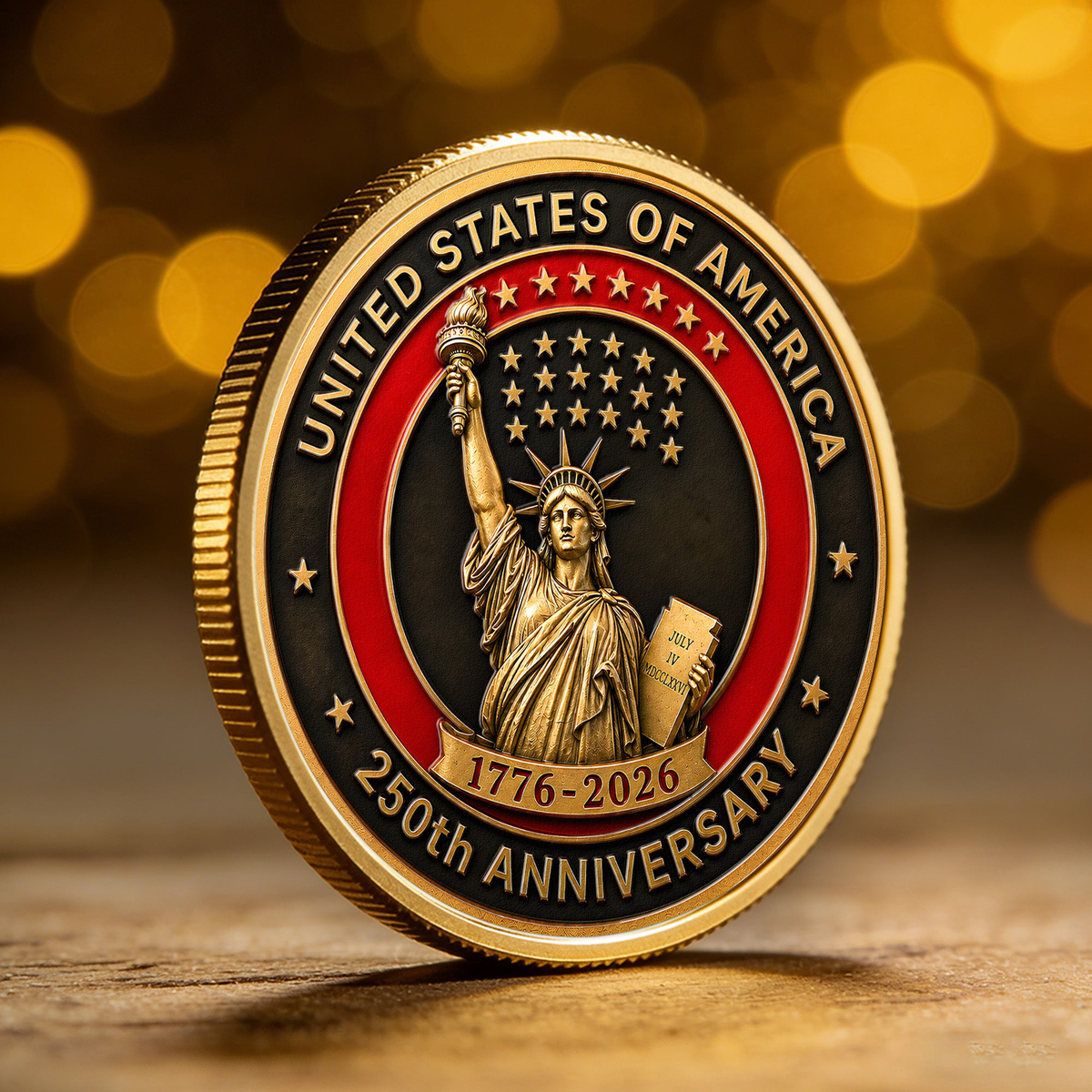 American Symbol 250 Years Of Freedom Statue Of Liberty - Coin