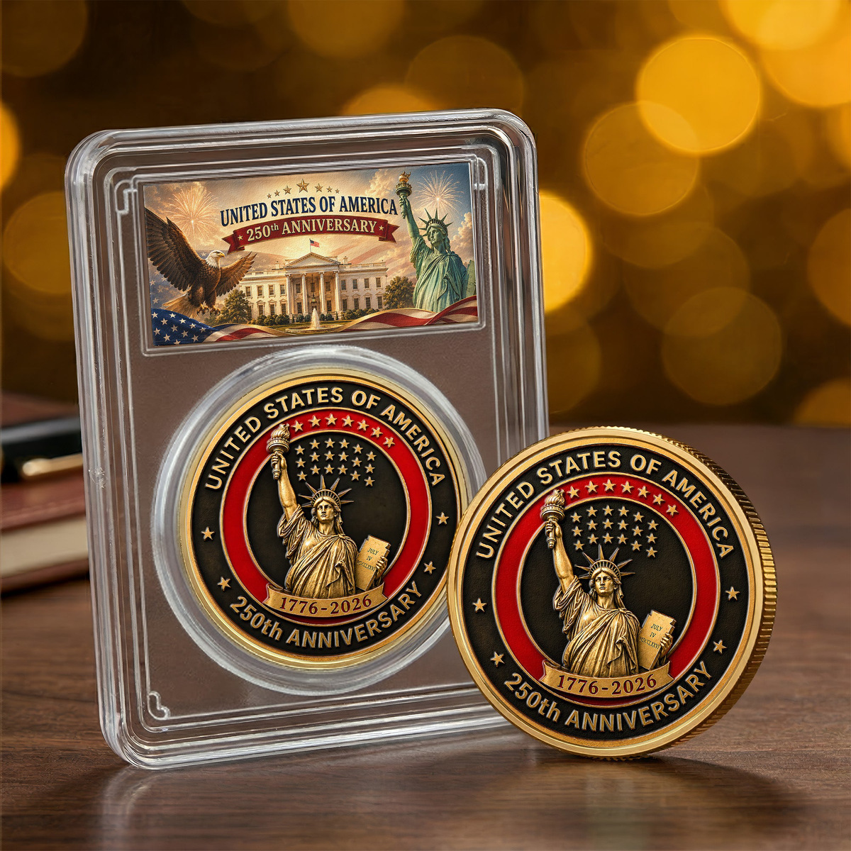 American Symbol 250 Years Of Freedom Statue Of Liberty - Coin