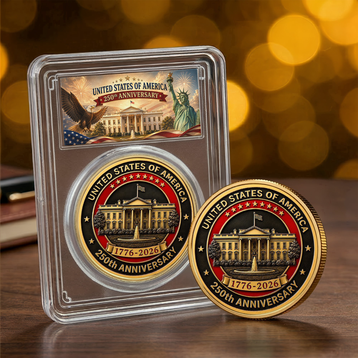 American Symbol 250 Years Of Freedom White House - Coin