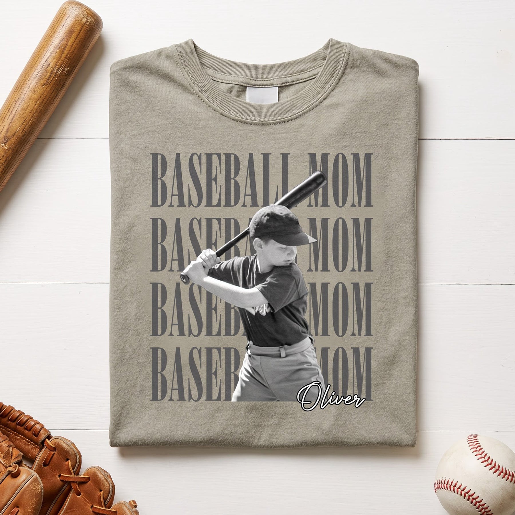 Baseball Mom Custom Photo - Personalized Shirt