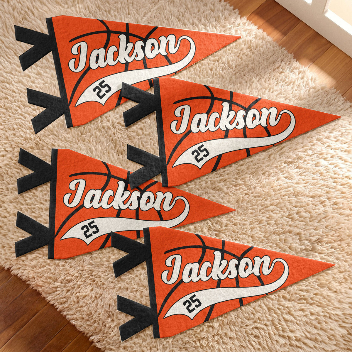 Basketball Player Custom Name And Number - Personalized Pennant
