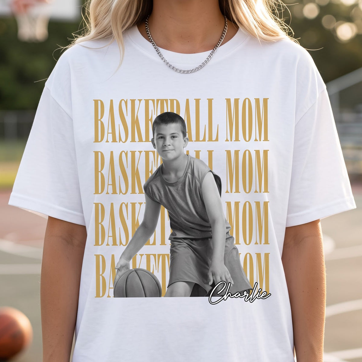 Basketball Mom Custom Photo - Personalized Shirt