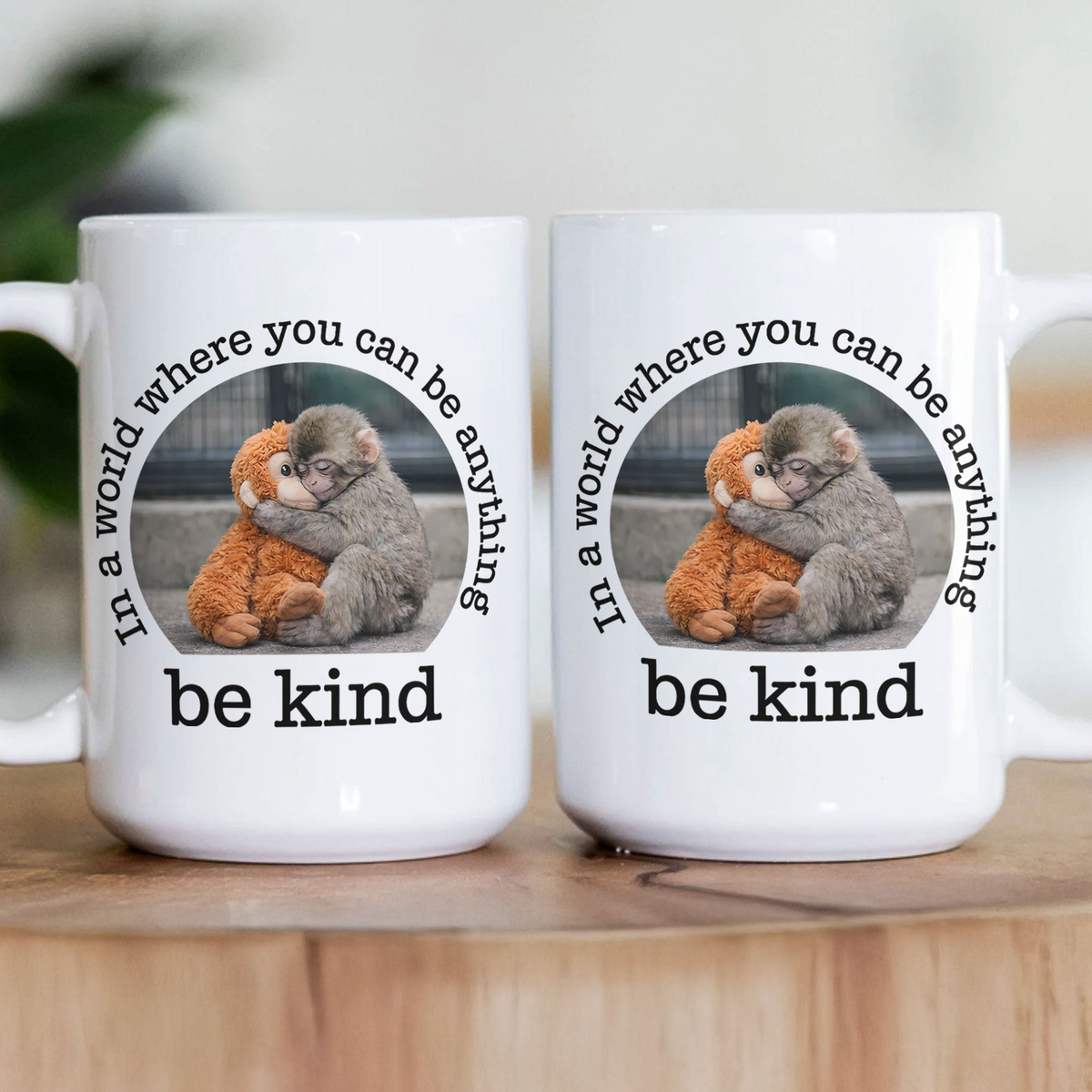 Be Kind - Baby Punch Monkey Gift For Animal Lovers - Mug