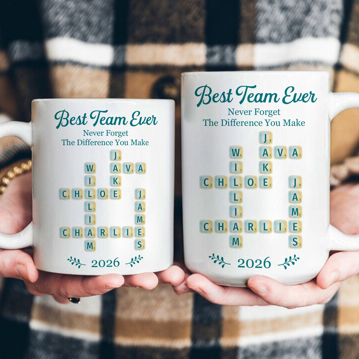 Best Team Ever Scrabble New Style - Personalized Mug