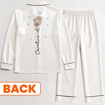Birth Flower - Personalized Satin Pajama Set