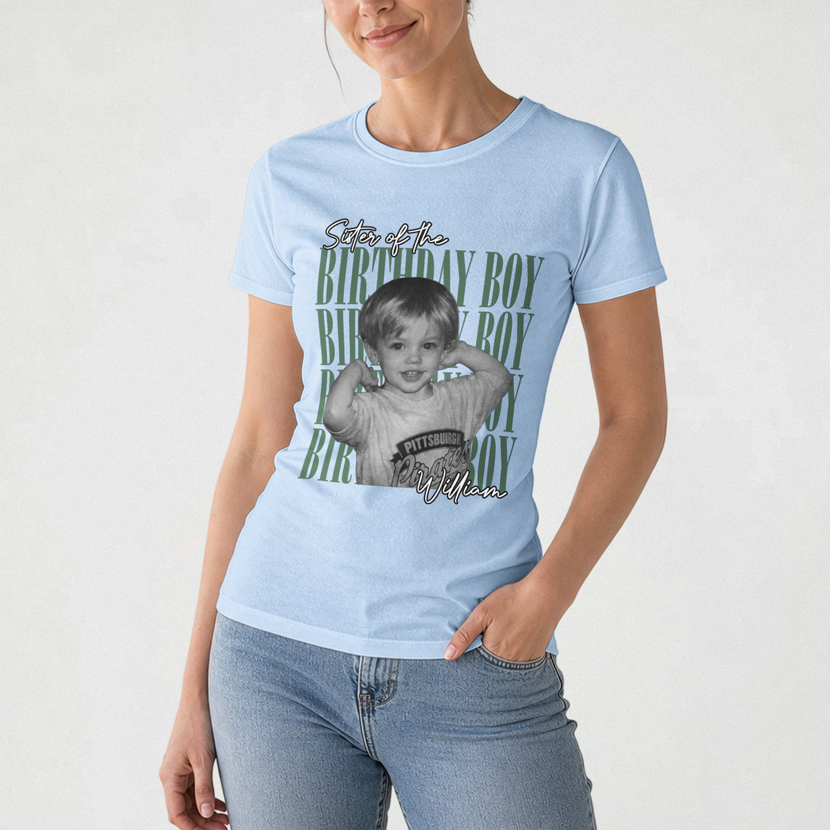 Birthday Boy Girl Family Custom Photo - Personalized Shirt