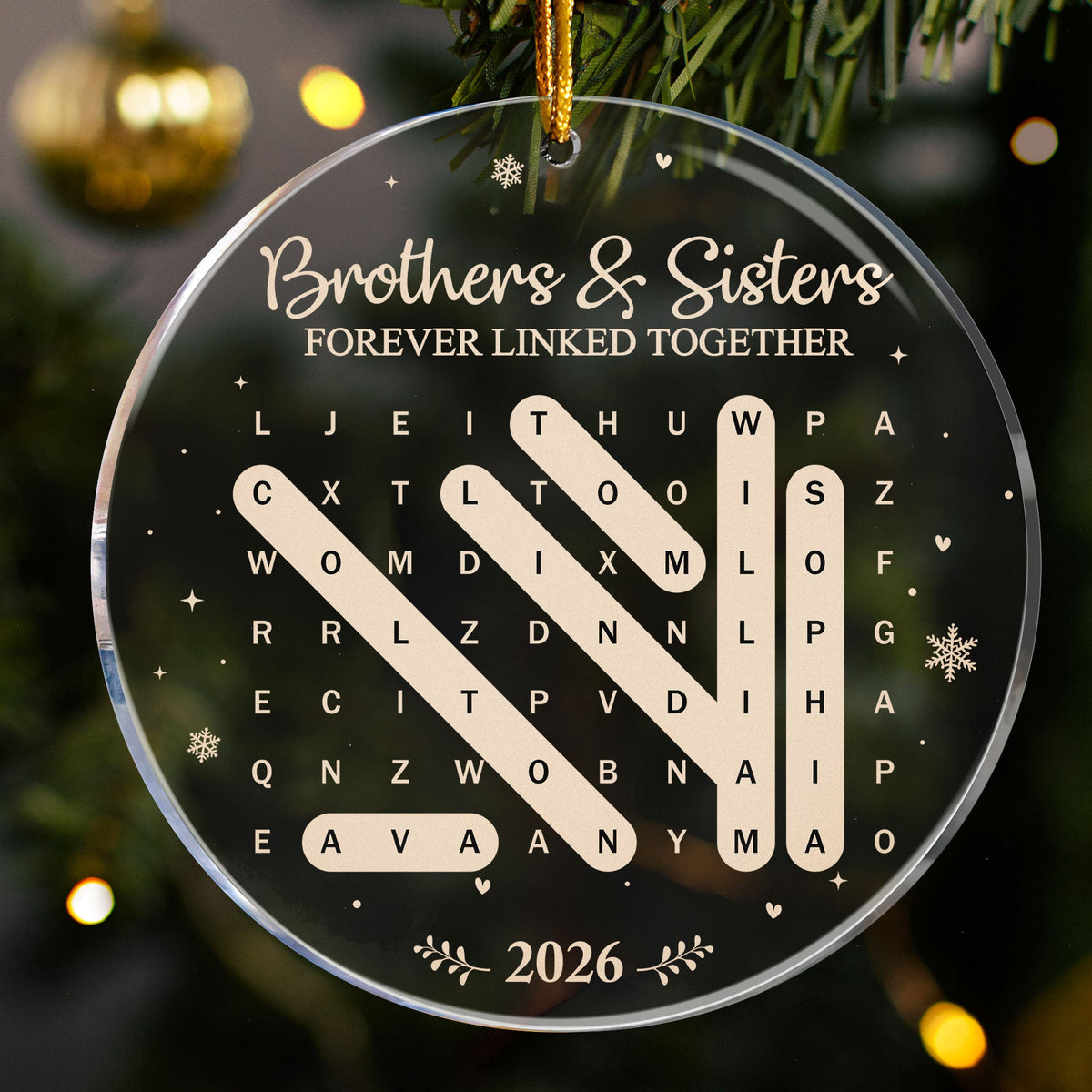 Brothers & Sisters Forever Linked Together Christmas Gifts For Siblings Family - Personalized Ornament