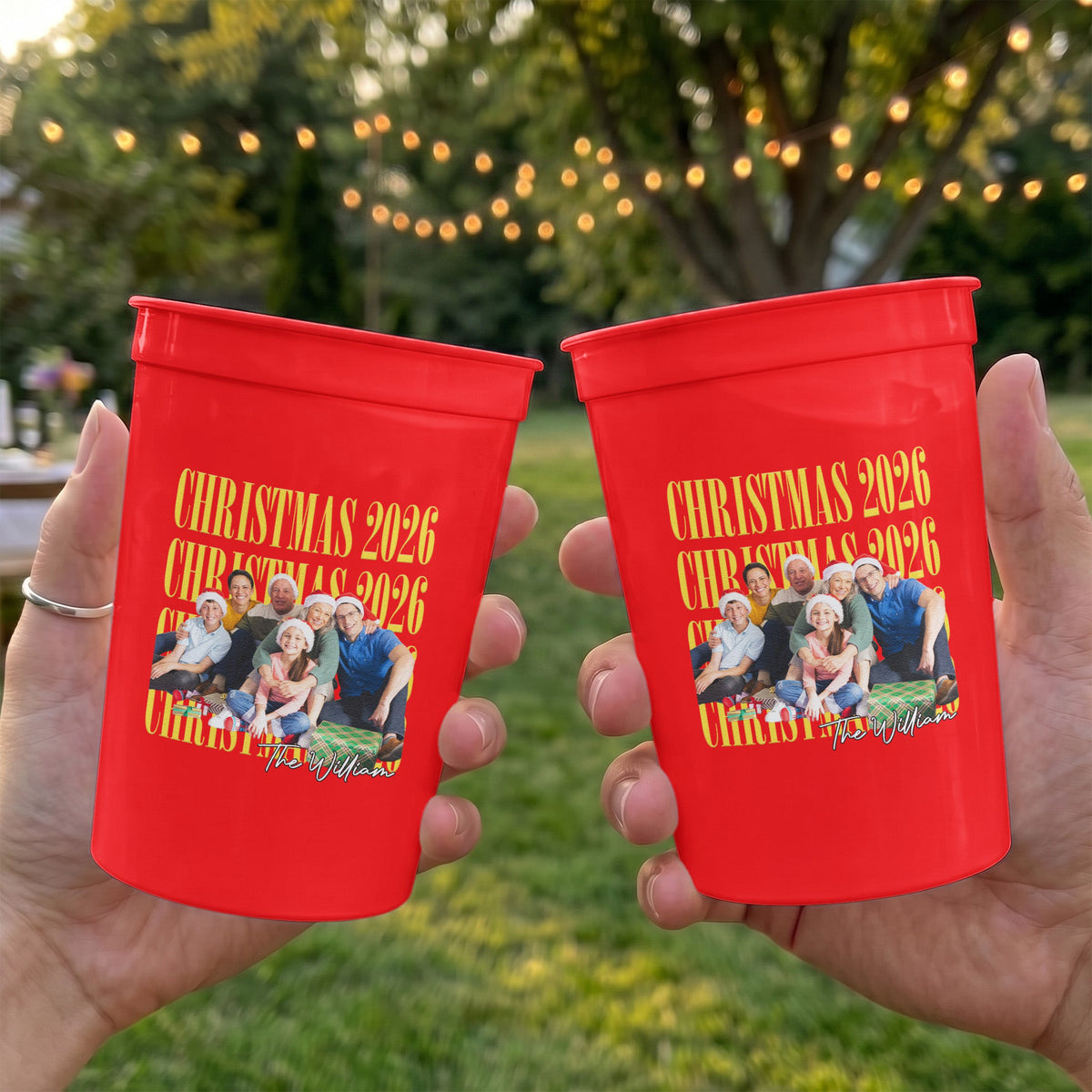 Christmas Party Custom Photo - Personalized Cups