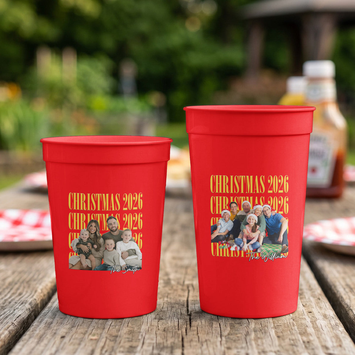 Christmas Party Custom Photo - Personalized Cups