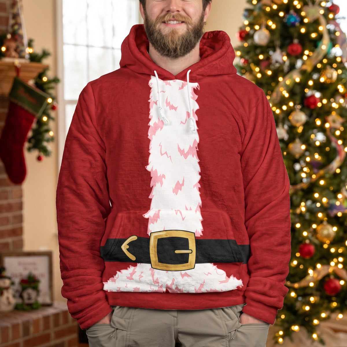 Christmas Elf, Santa - Personalized Hoodie