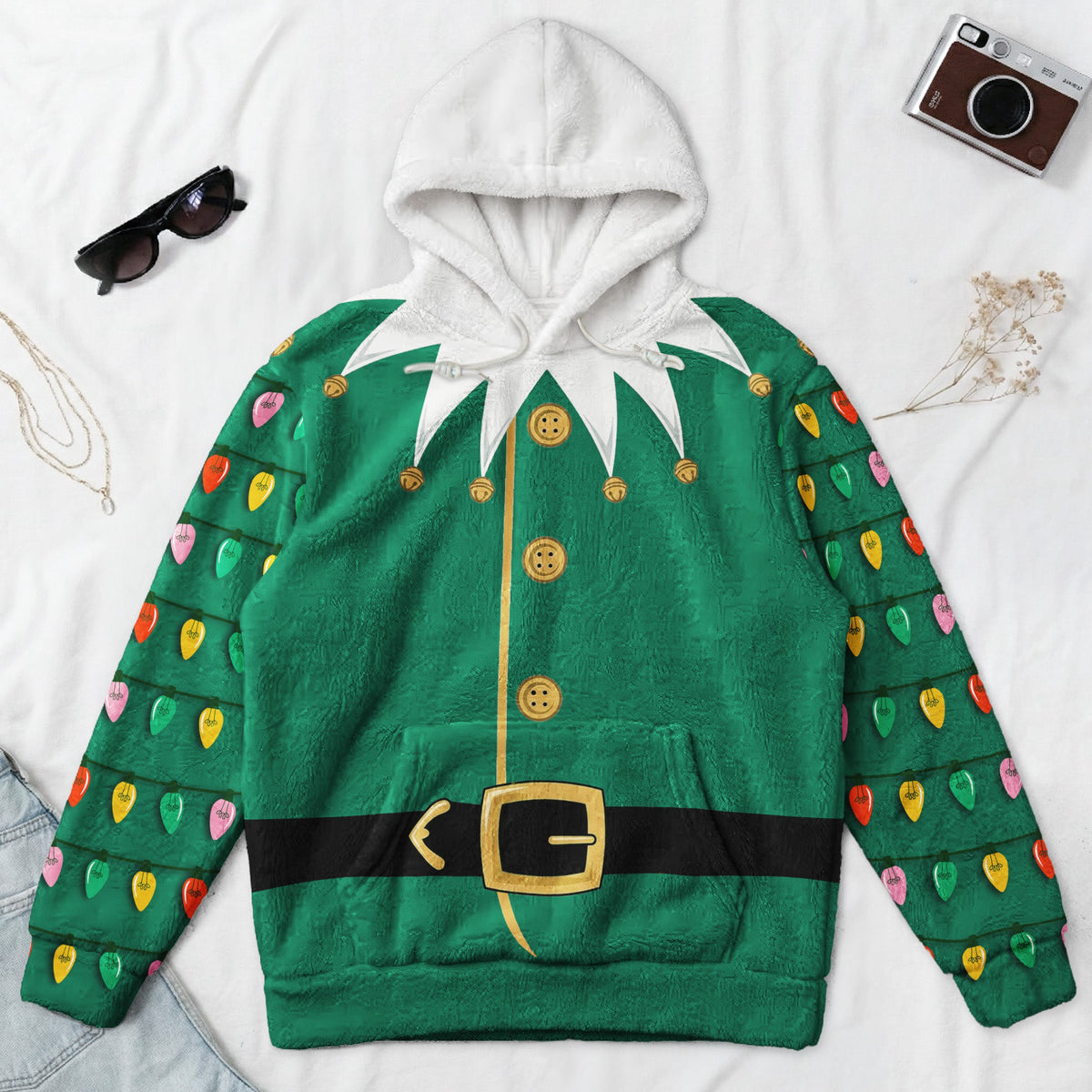 Christmas Elf, Santa - Personalized Hoodie