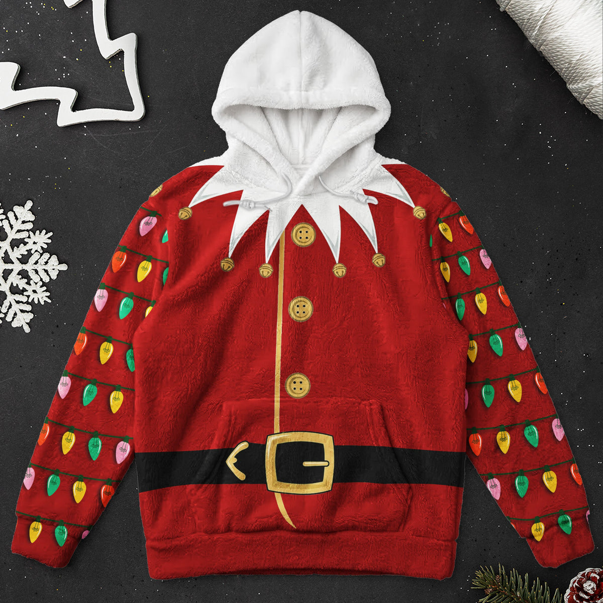 Christmas Elf, Santa - Personalized Hoodie