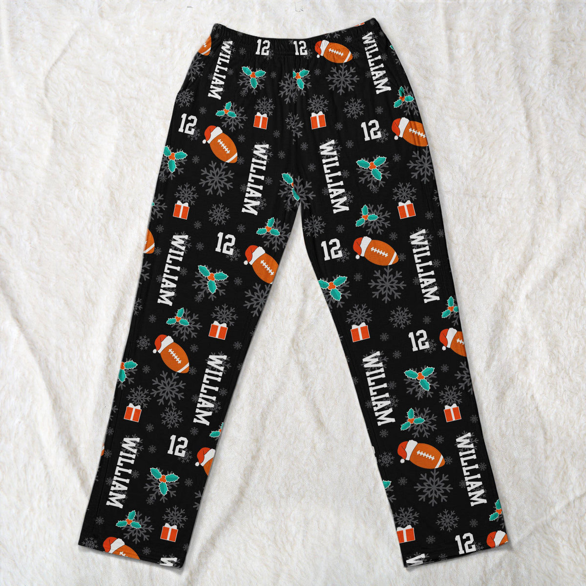 Christmas Gift Custom Name & Number For American Football Lovers - Personalized Lounge Pants