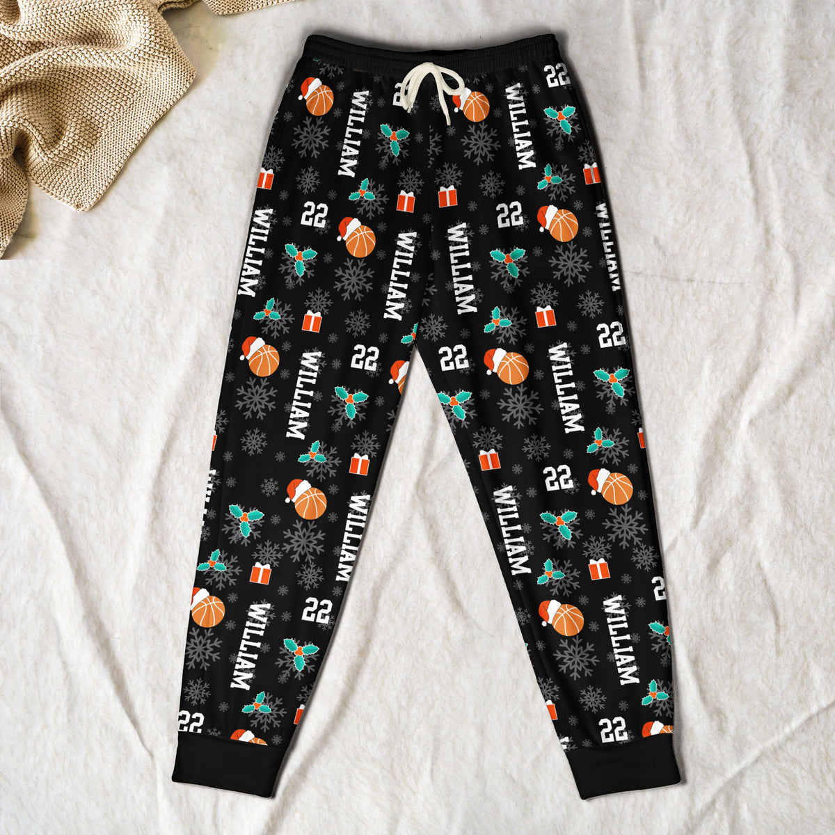Christmas Gift Custom Name & Number For Basketball Lovers - Personalized Lounge Pants