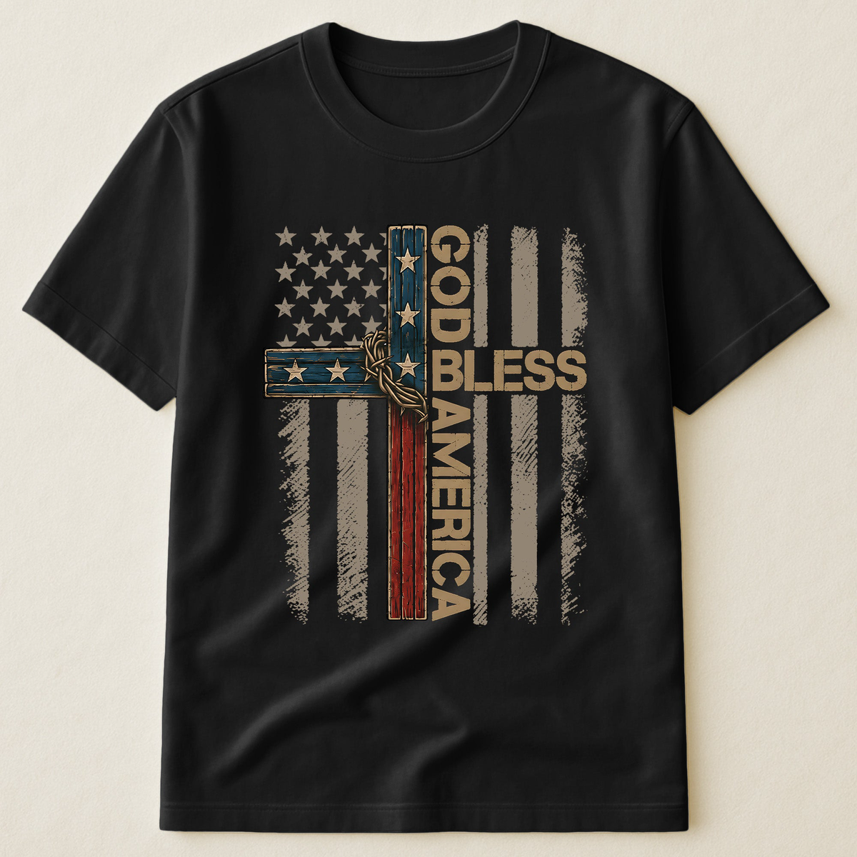Cross God Bless America - Shirt