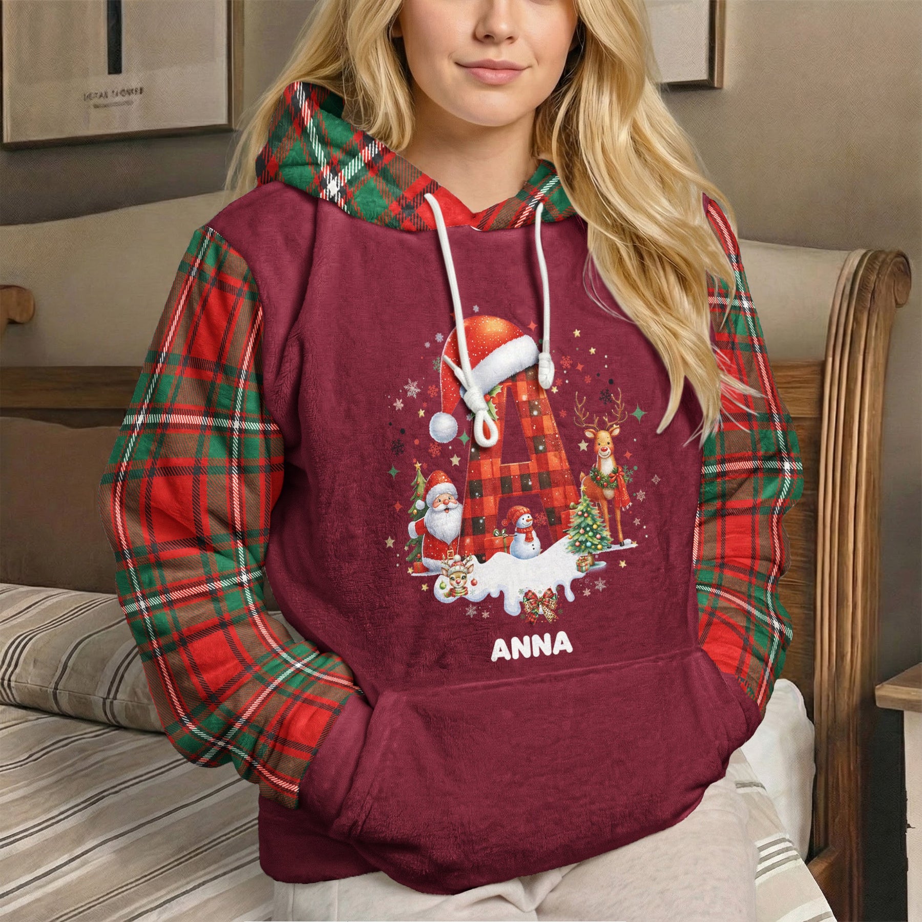 Custom Alphabet Christmas, Matching Christmas For Family - Personalized Hoodie