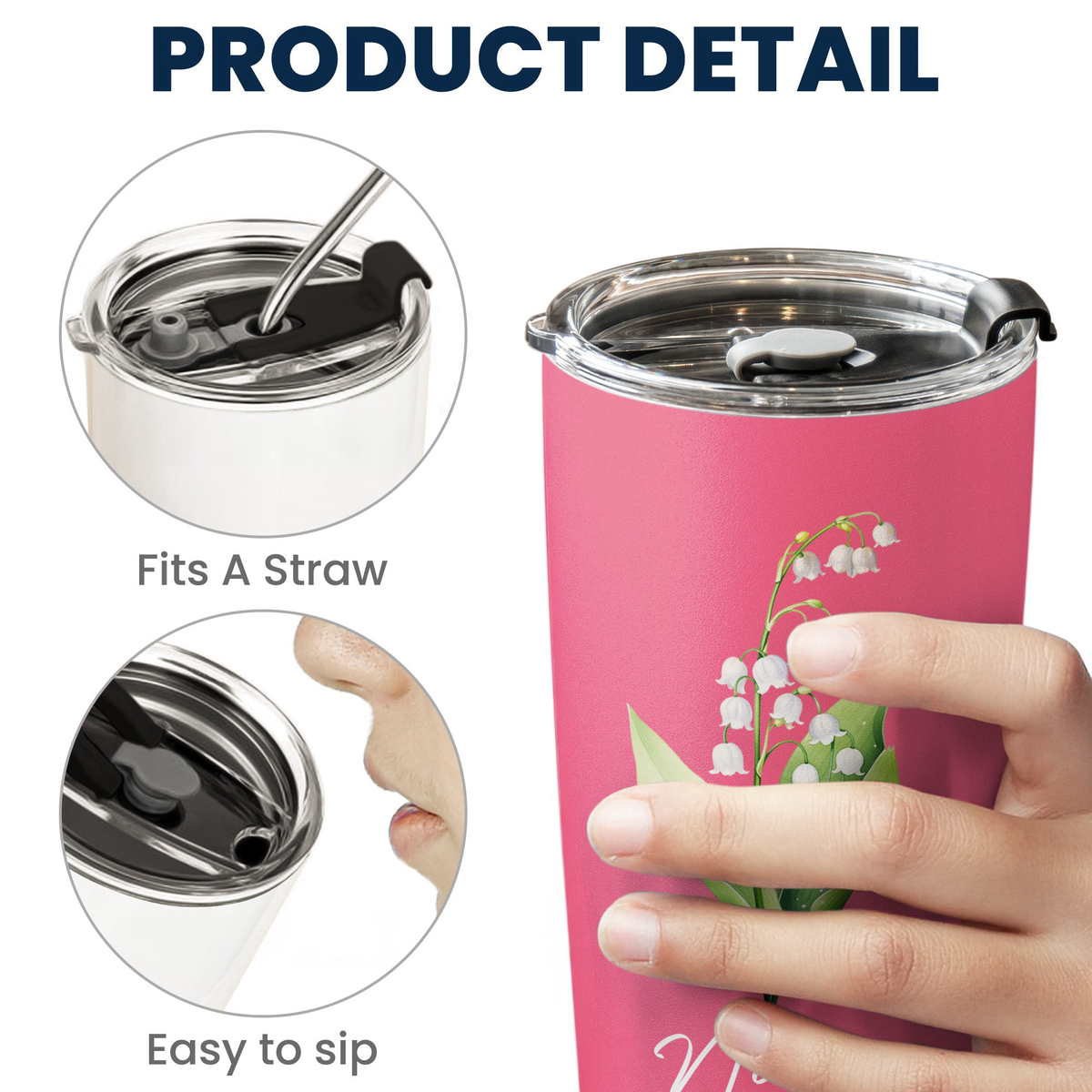 Corporate Gifts Custom Birth Flower & Name For Her, Gift For Friends, Coworkers, Daughters, Sisters - Personalized Tumbler Cup