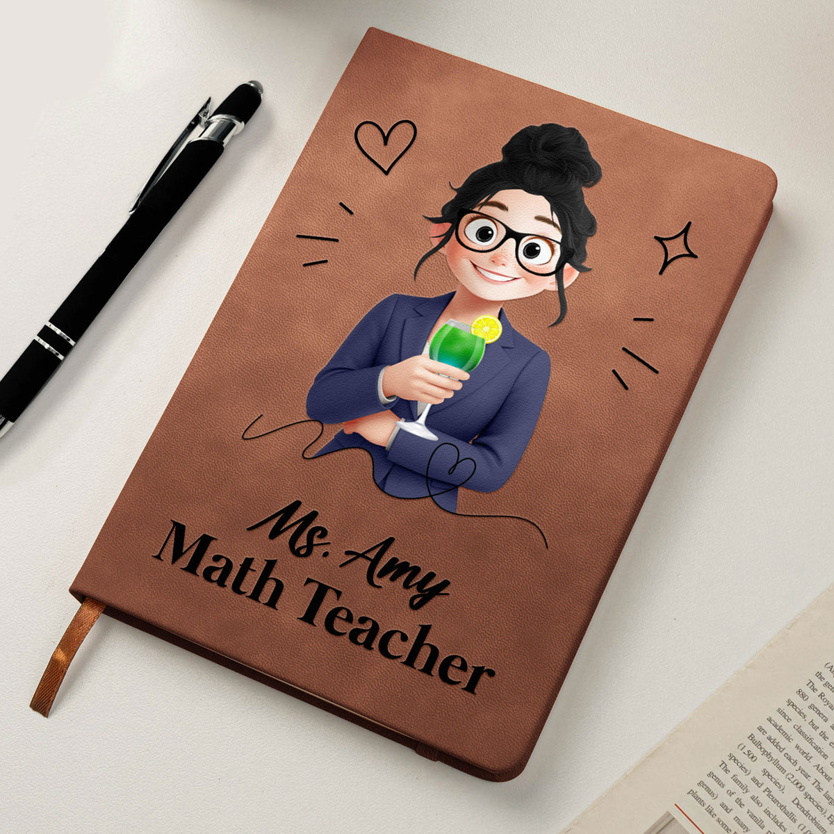Custom Character For Boss, Coworker, Teacher, Nurse With Name - Personalized Journal