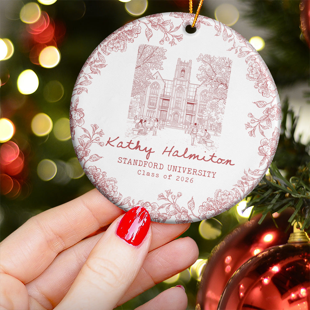 Custom Graduation Gift University Photo - Personalized Ornament