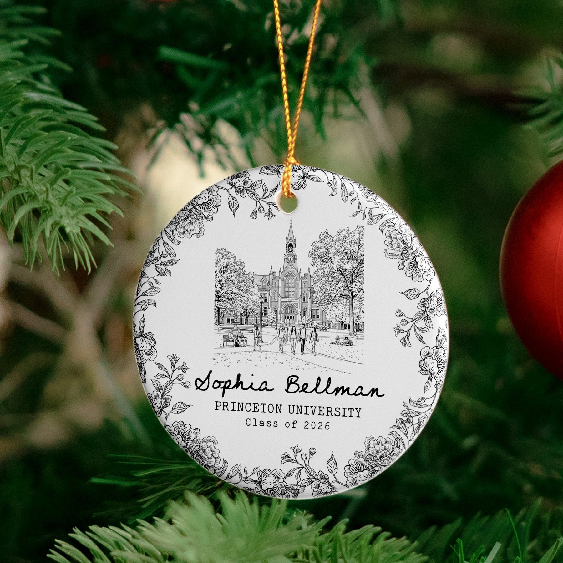 Custom Graduation Gift University Photo - Personalized Ornament
