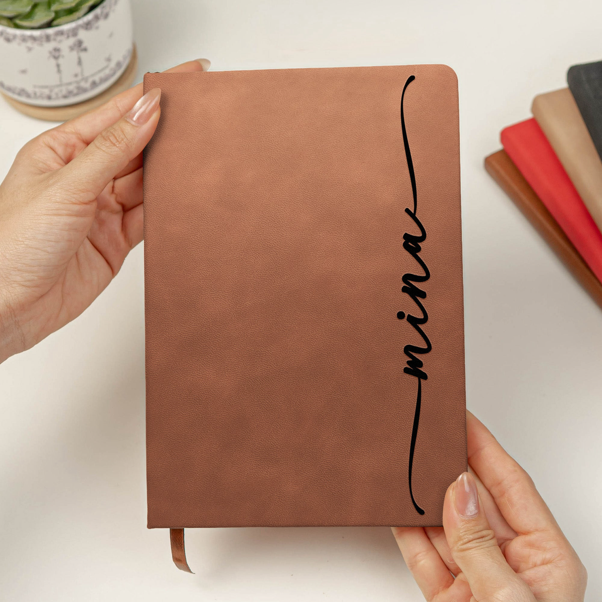 Corporate Gifts Custom Monogram Initial Name For Her, Him - Personalized Leather Journal