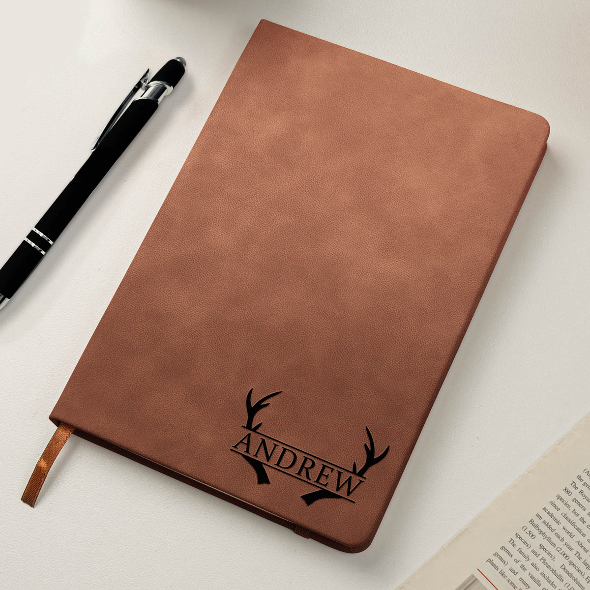 Corporate Gifts Custom Monogram Initial Name For Her, Him - Personalized Leather Journal