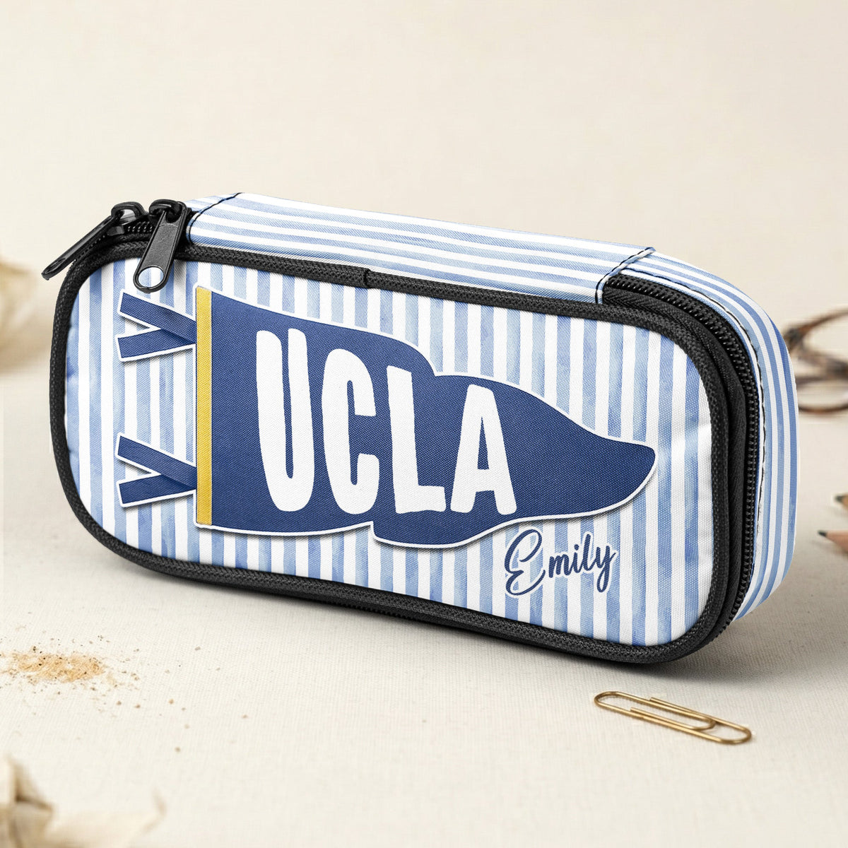 Custom School Pennant Flag - Personalized Pencil Case