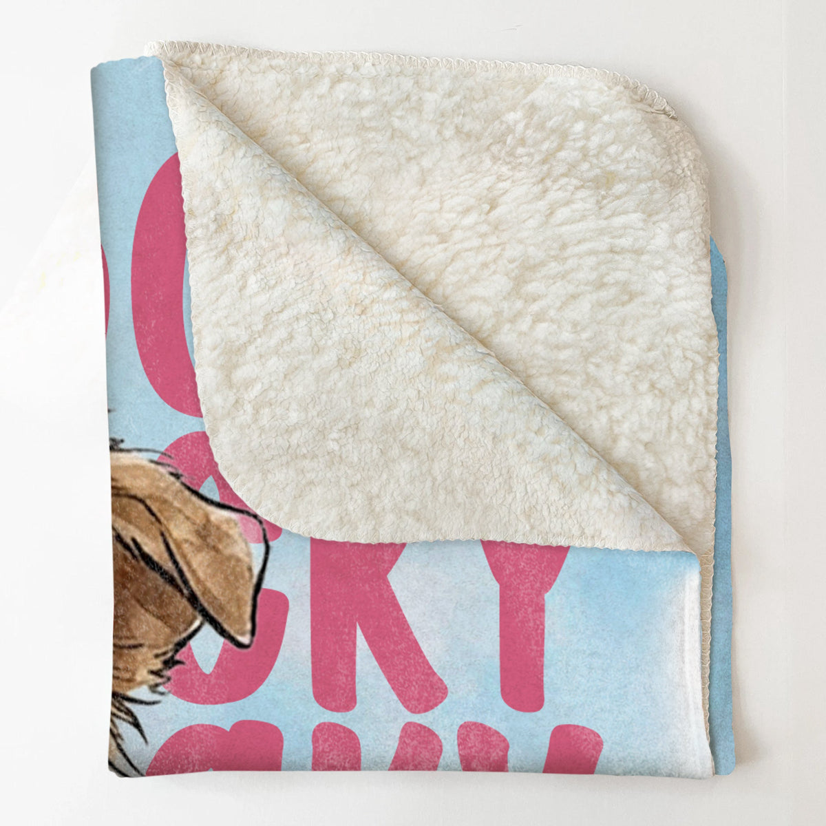 Custom Pet Portrait & Name Watercolor Style - Personalized Blanket