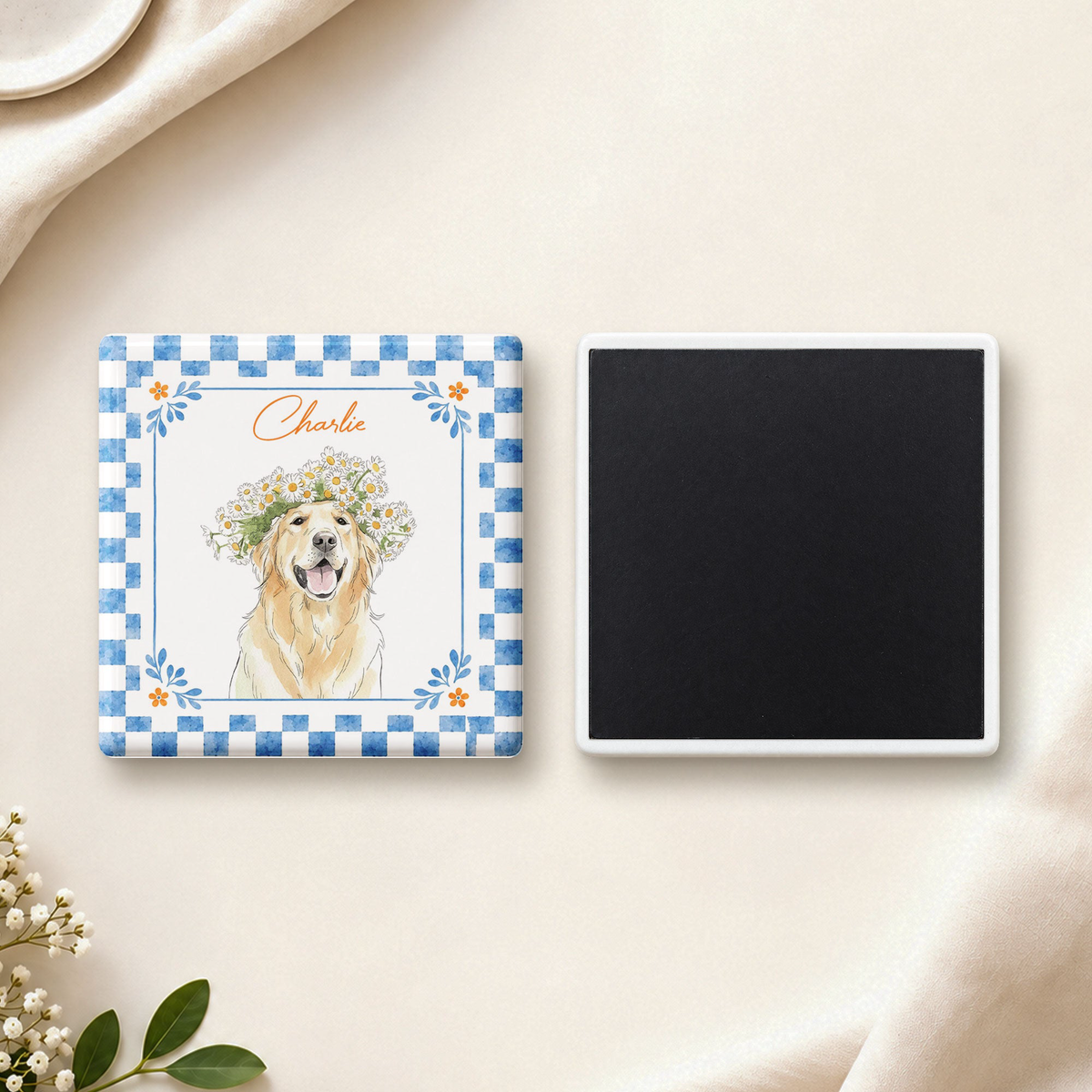 Custom Pet Watercolor Colorful Christmas Gifts For Pet Lovers - Personalized Magnet