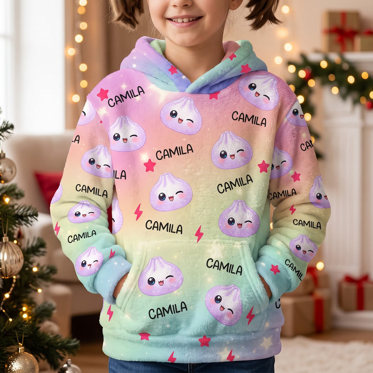 Cute Dumpling Custom Name - Personalized Hoodie