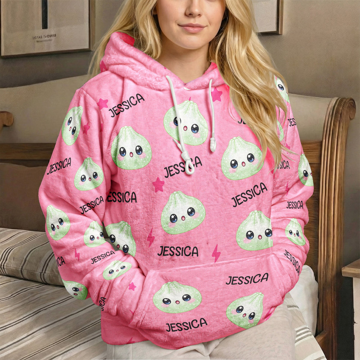 Cute Dumpling Custom Name - Personalized Hoodie