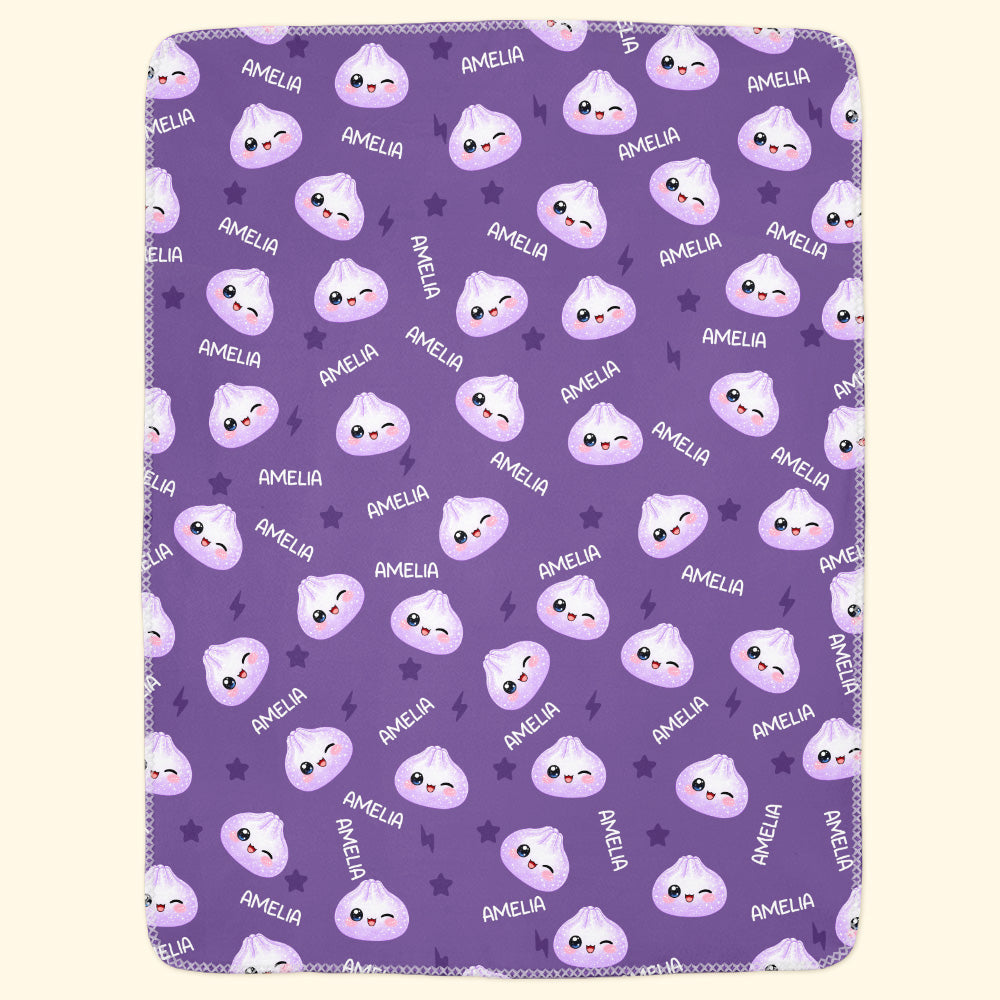 Cute Dumpling Custom Name - Personalized Blanket