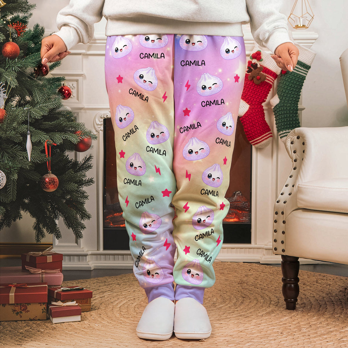 Cute Dumpling Custom Name - Personalized Sweatpants