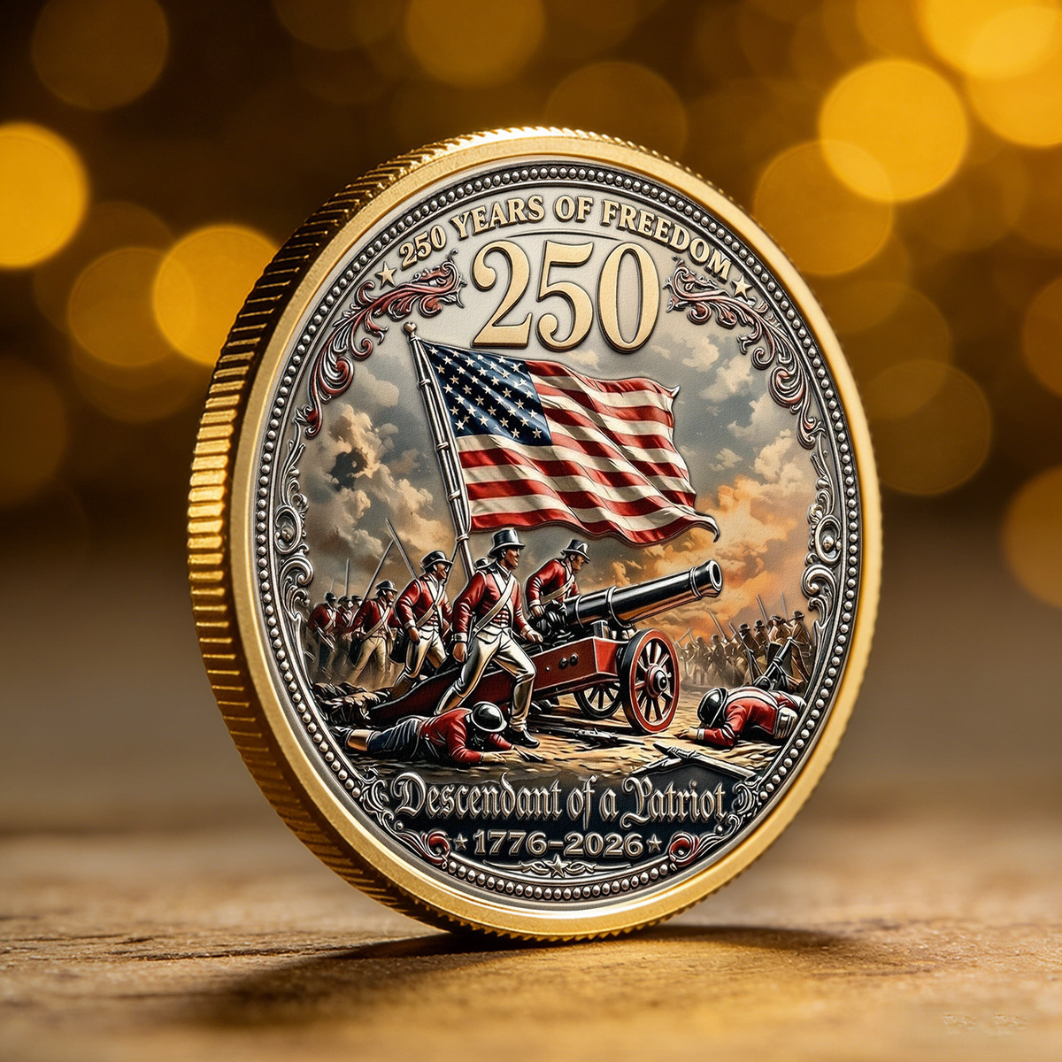 Descendant Of A Patriot - Coin